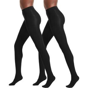 2-Pack Super Opaque Women’s Tights with SmartTemp Technology, Control Top, XL